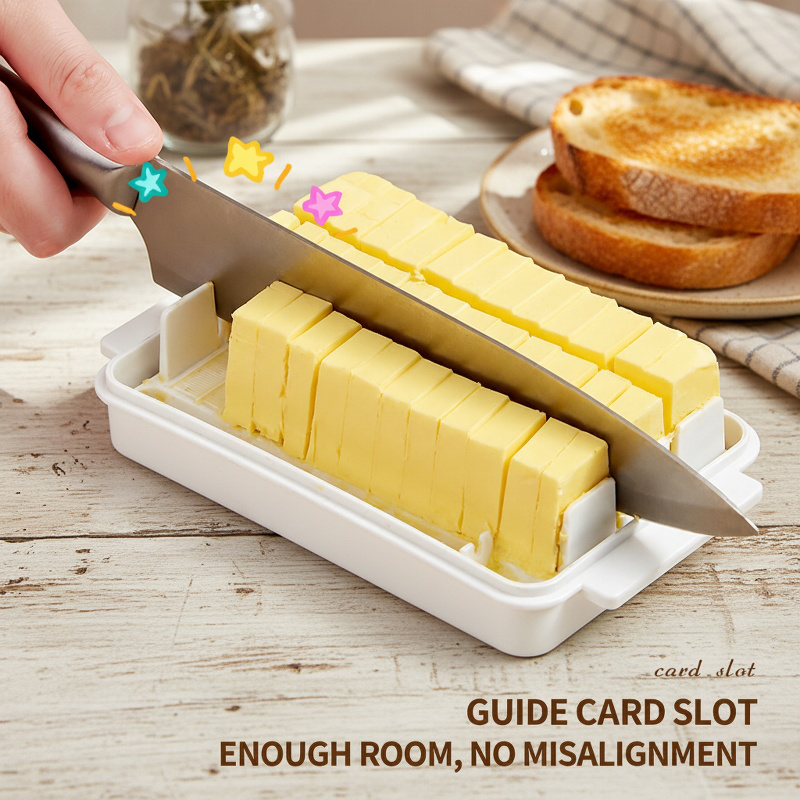 Japanese style rectangular cheese slice storage box with lid
