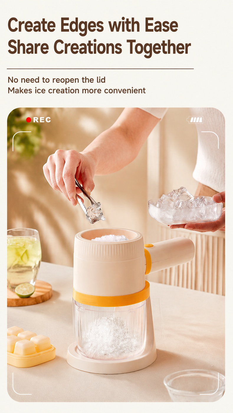 Family Using Quick Ice Shaver for Party