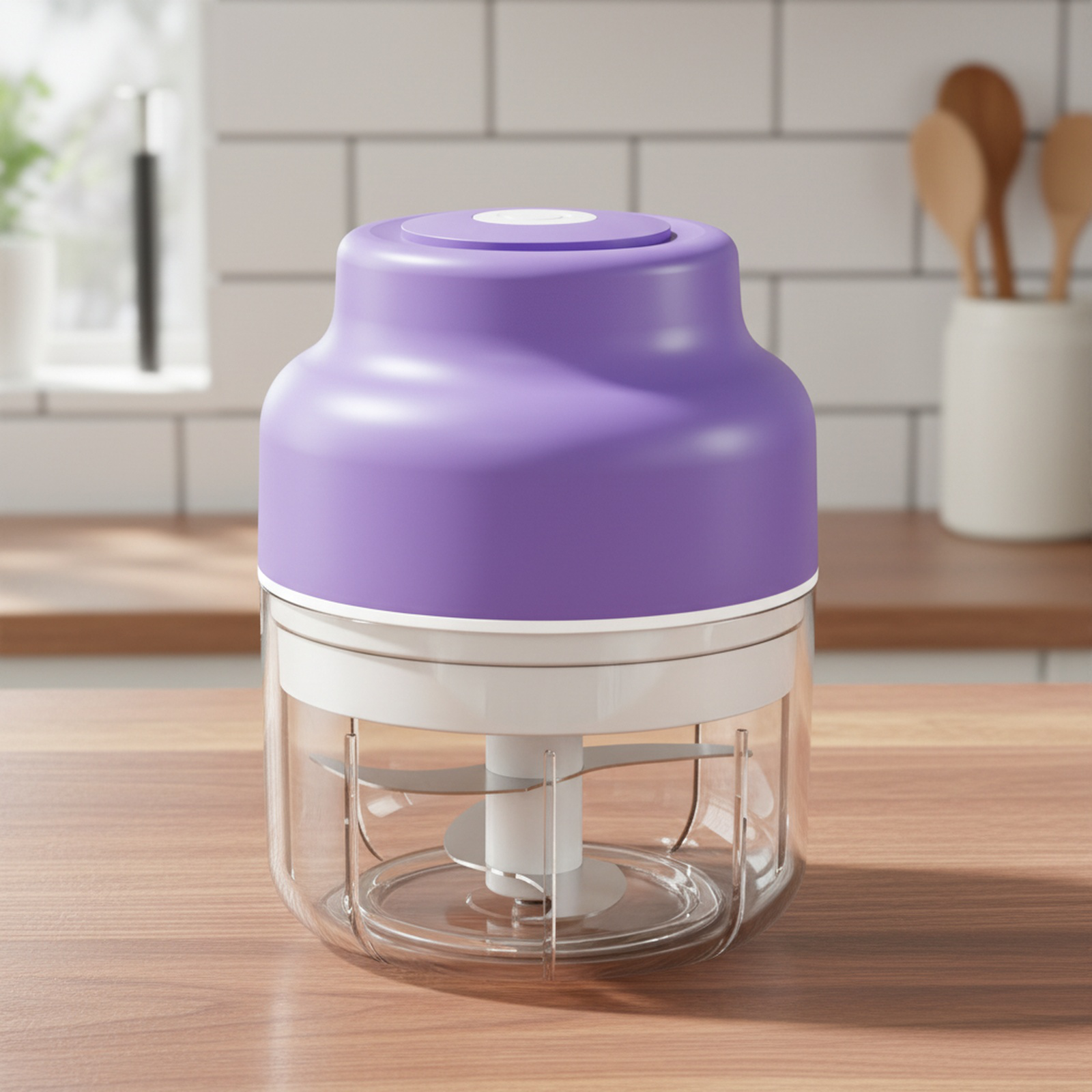 Automatic garlic stirrer mixing ingredients