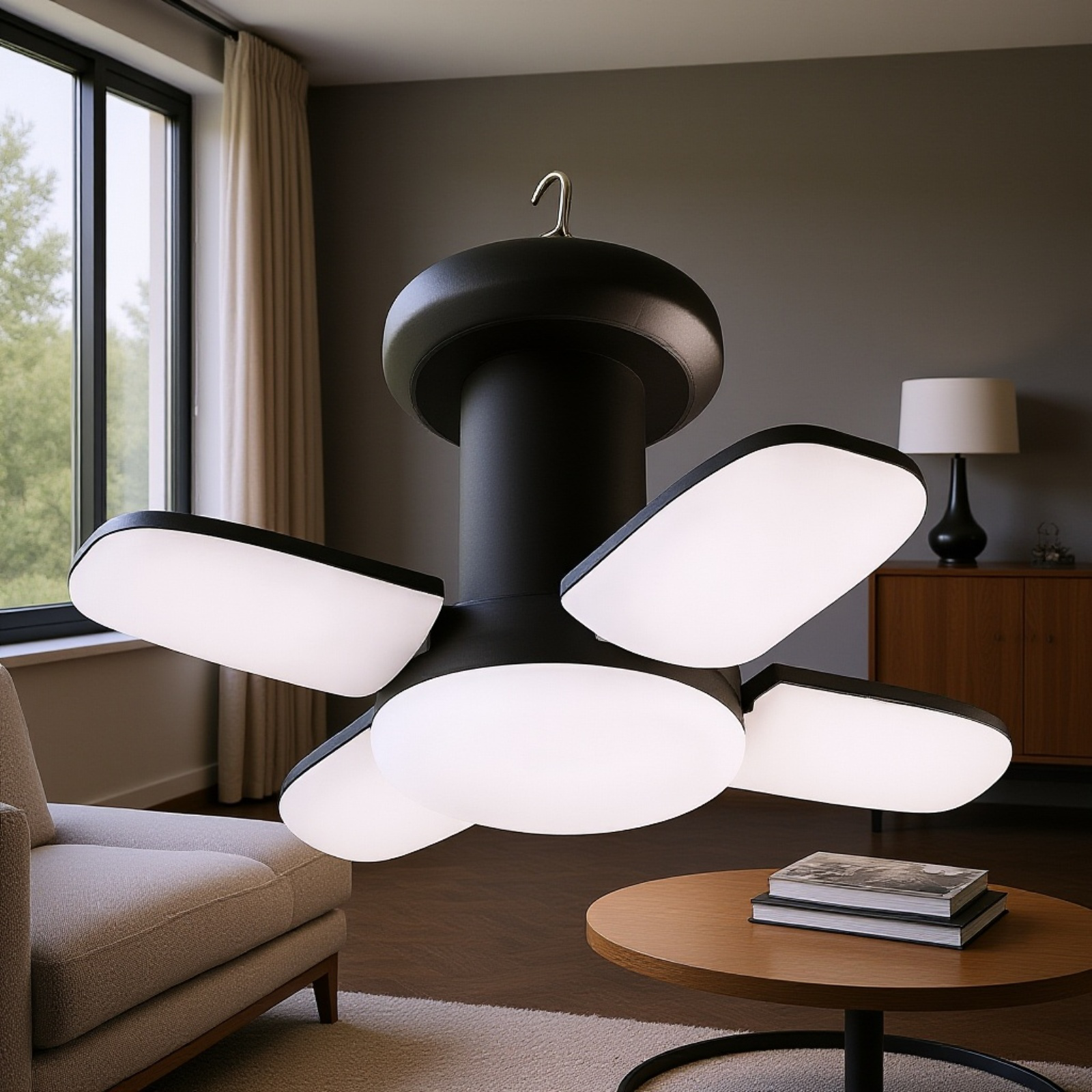 Four-Panel Solar Charging Light