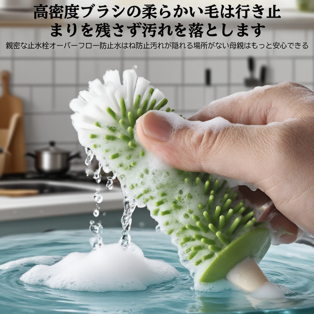 新しい液体保存ボトルブラシ多機能シリコンナイロンブラシギャップニップルロングハンドルクリーニングブラシカップブラシセット
