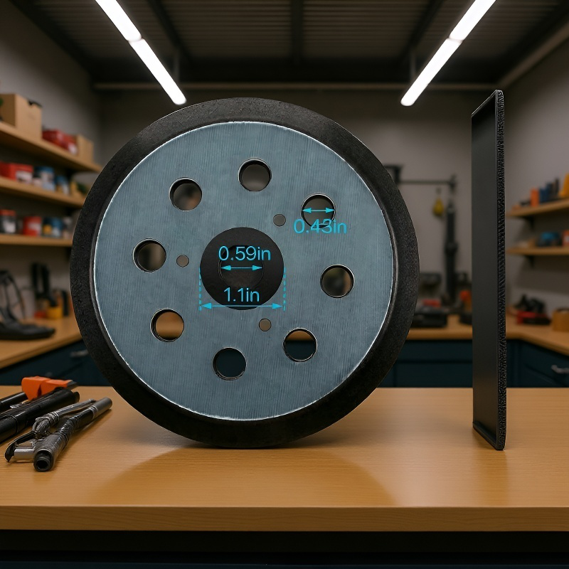 5インチ8穴エアサンダー用パッド　サンドペーパー対応粘着式