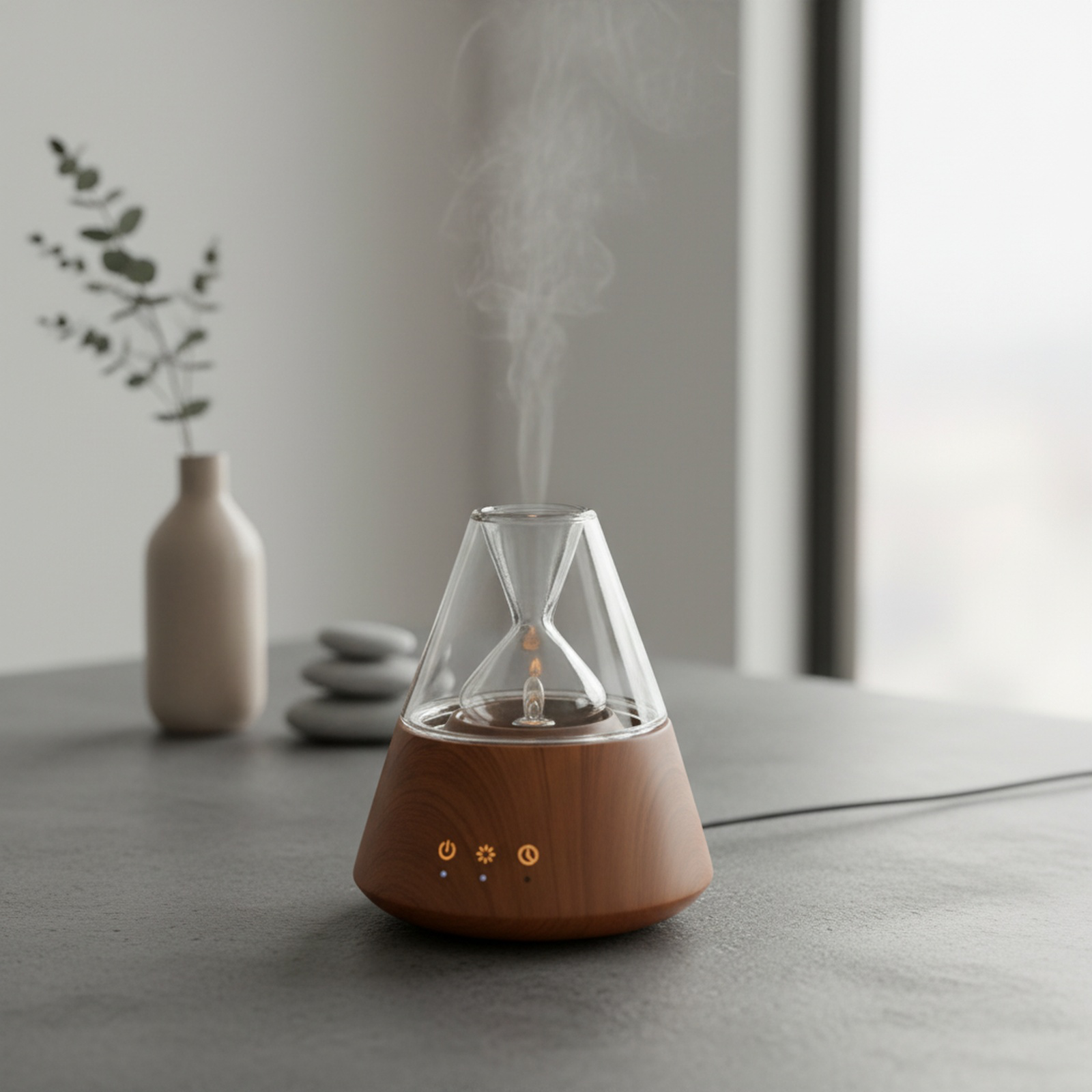 Premium Ultrasonic Aroma Diffuser for Home, Bedroom Essential Oil Humidifier
