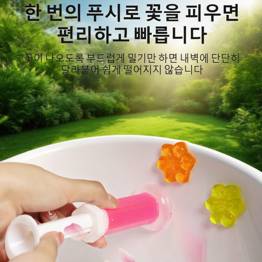 전용 화장실 세안제 작은 꽃 향기 변기 세정제