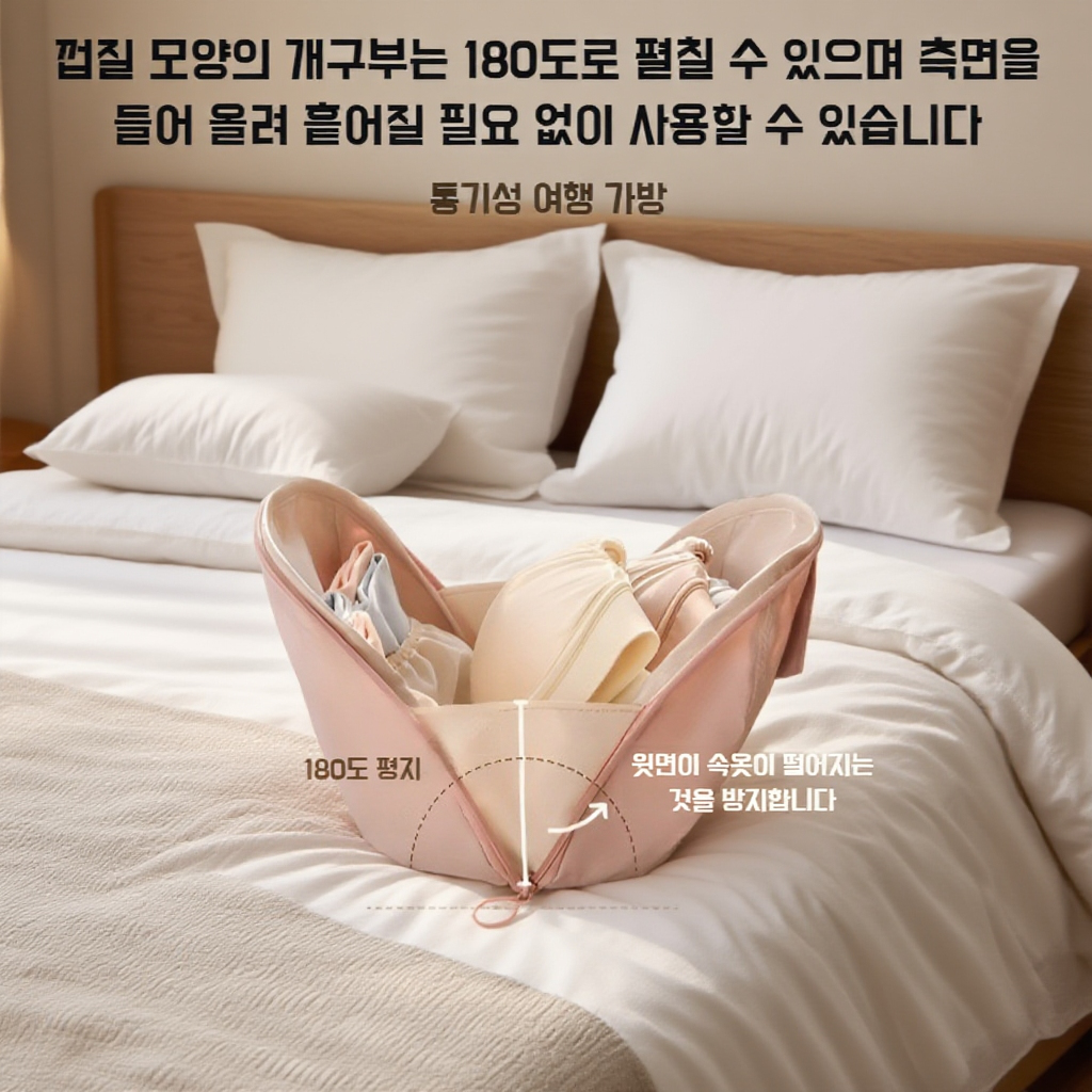속옷, 양말을 나눠 보관하는 여행용 정리 가방