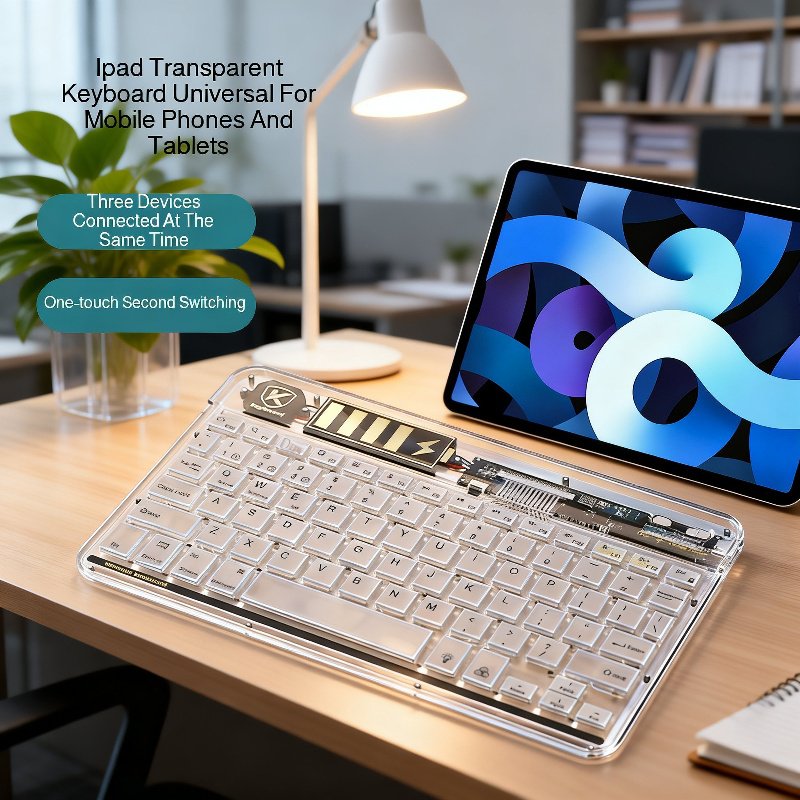 Portable Transparent Ultra-Thin Multi-Mode Seven-Color Backlit Keyboard