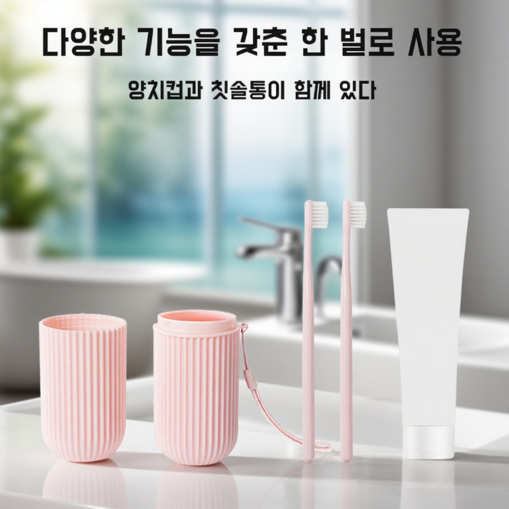 플라스틱 칫솔 케이스 휴대용 칫솔 컵 양치질 양치 컵 세트 큰 칫솔통 칫솔 수납 케이스