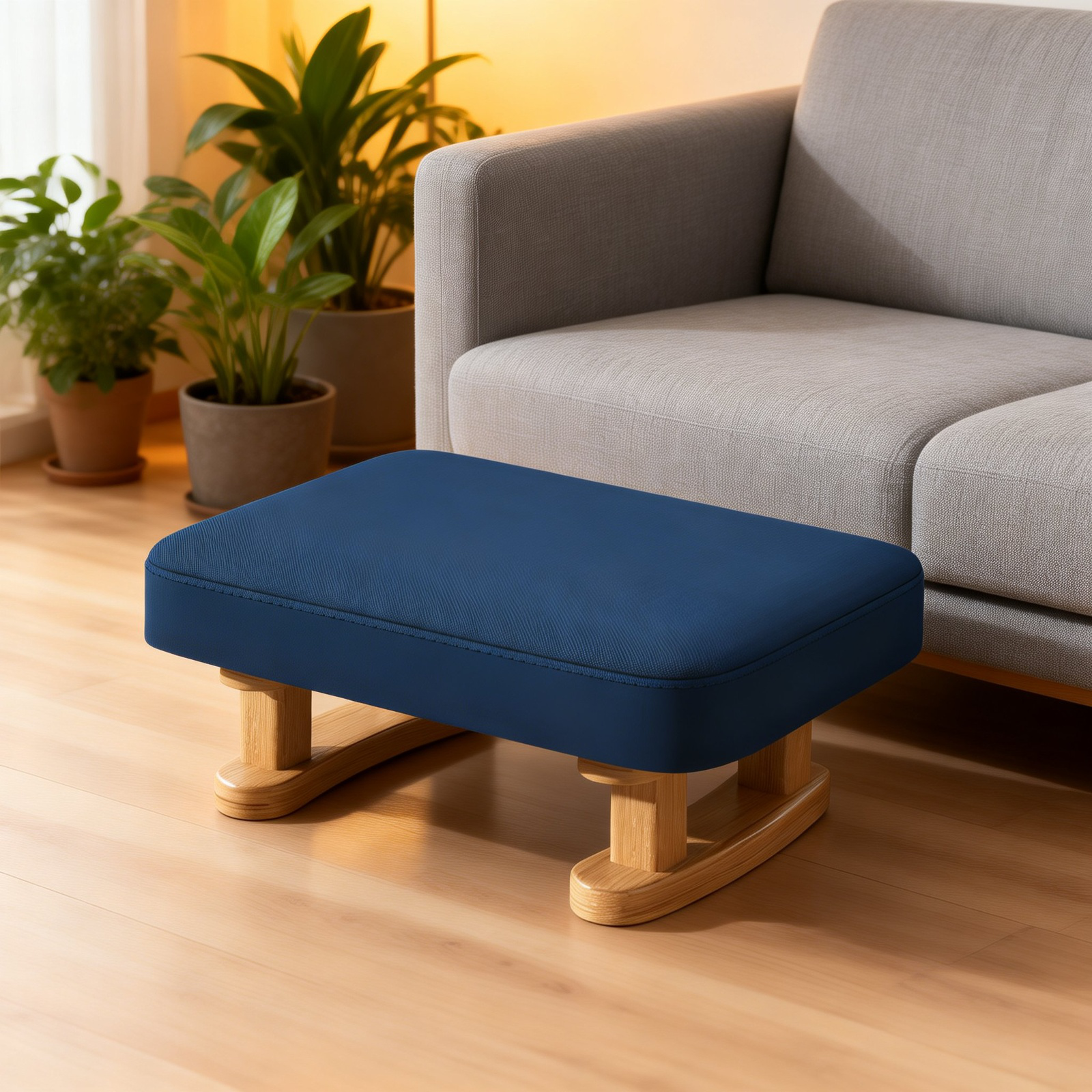 Japanischer Stil Sofa Weich gepolsterter Hocker für Zuhause, Flur niedriger Hocker