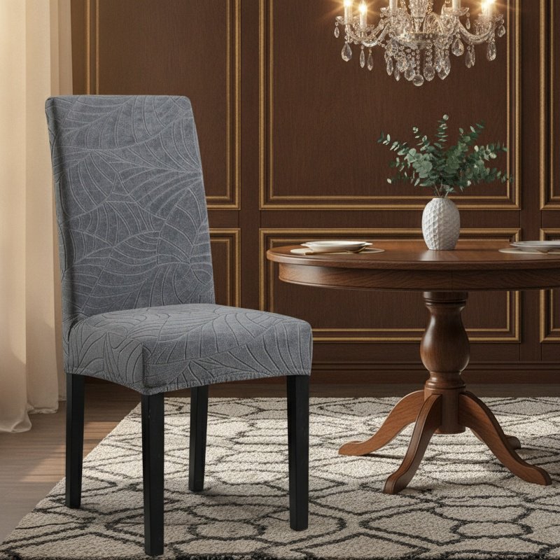 Large leaves Office chair cover Stool Protector Stretch Onepiece Jacquard Waterproof and durable Sof