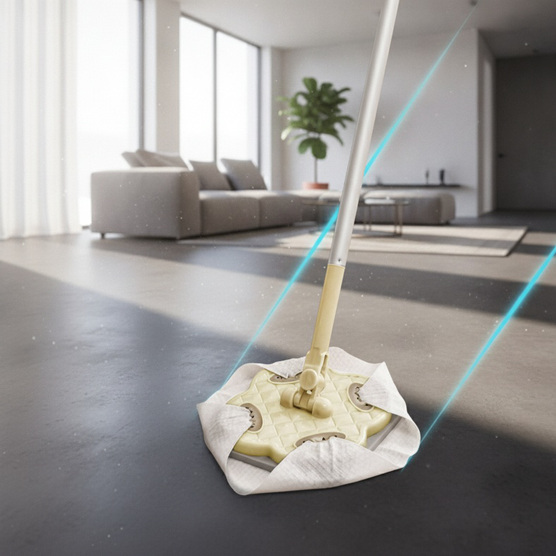 Household Disposable Wet Wipes Mop, Electrostatic Dust Removal Sheet, Small Flat Mop