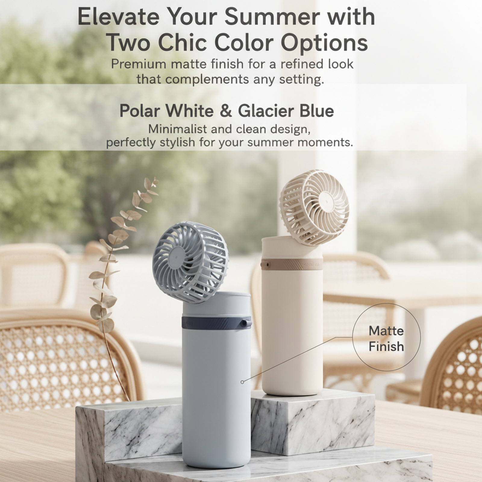 Outdoor Portable Mini Fan & Ice Cup