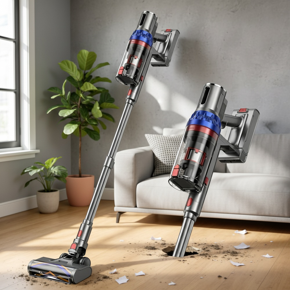 Cyclone Bagless Vacuum Cleaner, Handheld Upright Self-cleaning Design
