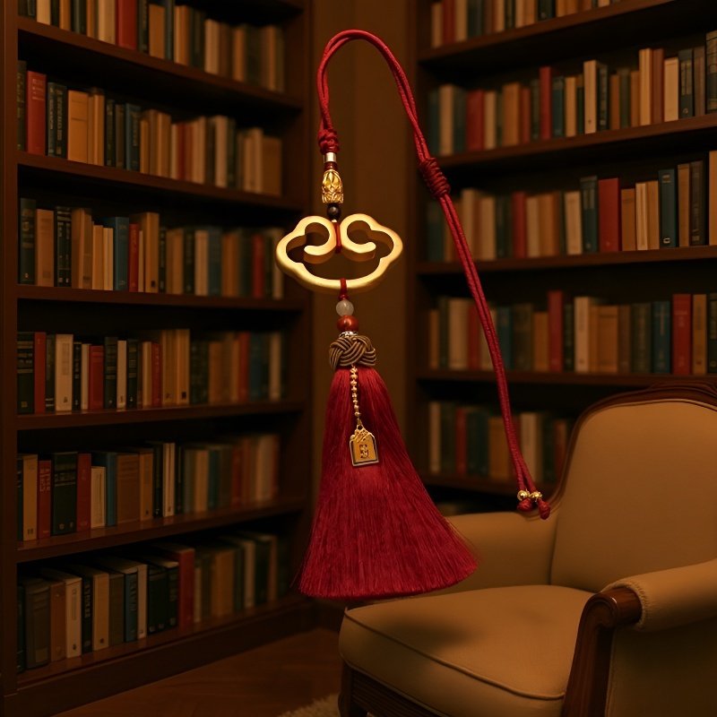 행운을 상징하는 길상 구름 문양 근접 촬영