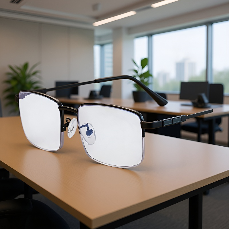 目の疲れを軽減するブルーライトカットメガネの説明画像