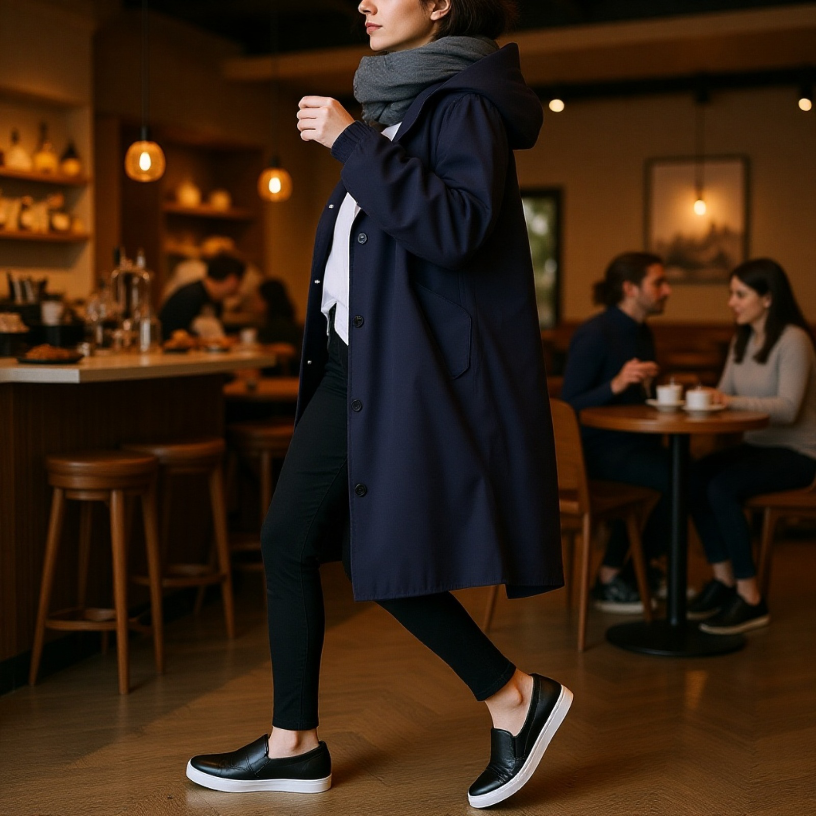 Brelia-jp新作長袖トレンチコートディテール