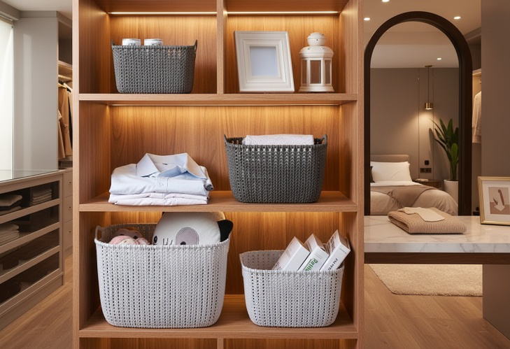 Foldable laundry basket for space-saving storage