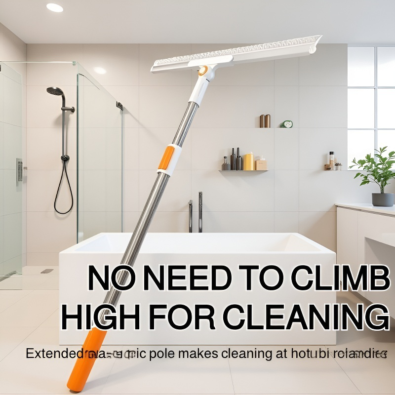 Four-in-One Upgraded Double-Sided Water Scraper Broom with Raised Dots