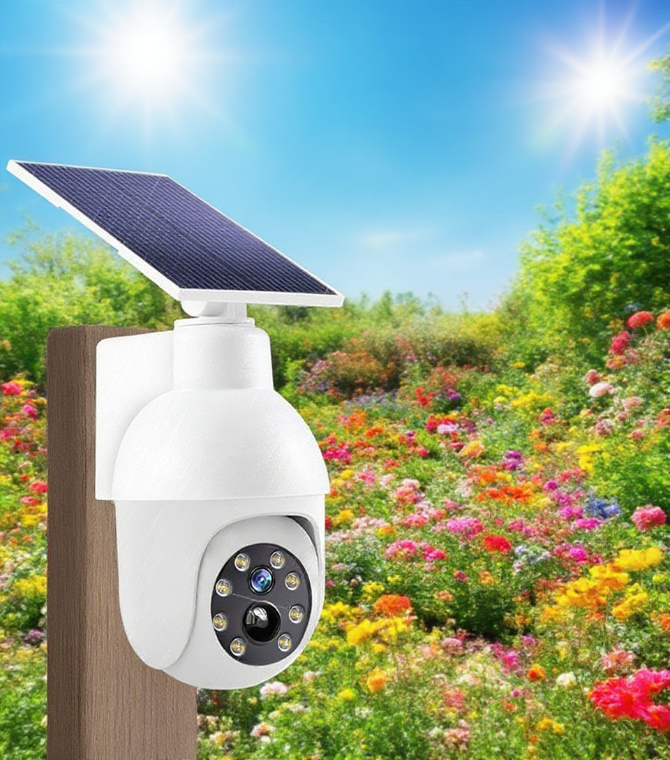 Simulovaná monitorovací kamera pouliční osvětlení