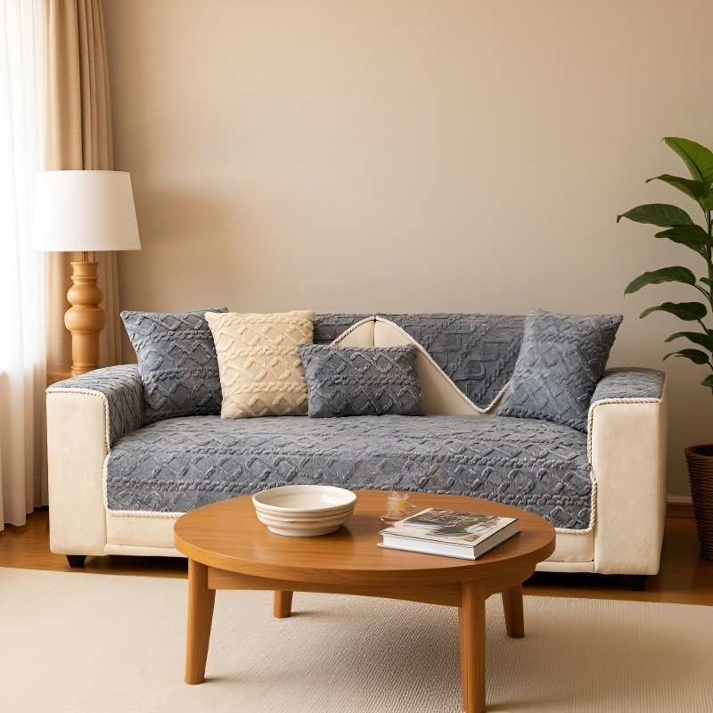 소파 쿠션 미끄럼 방지 퓨어 컬러 울트라 소프트 쿠션 자카르 면 방석 컴포트 초유 소파 패드