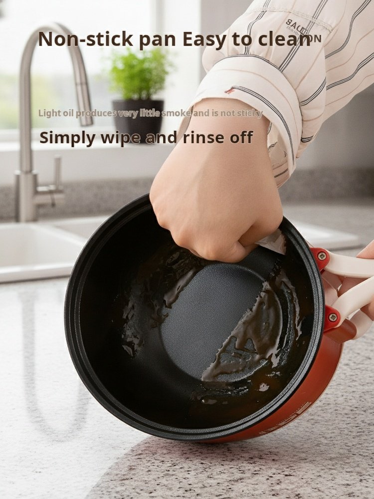 User folding the electric cooker for transportation