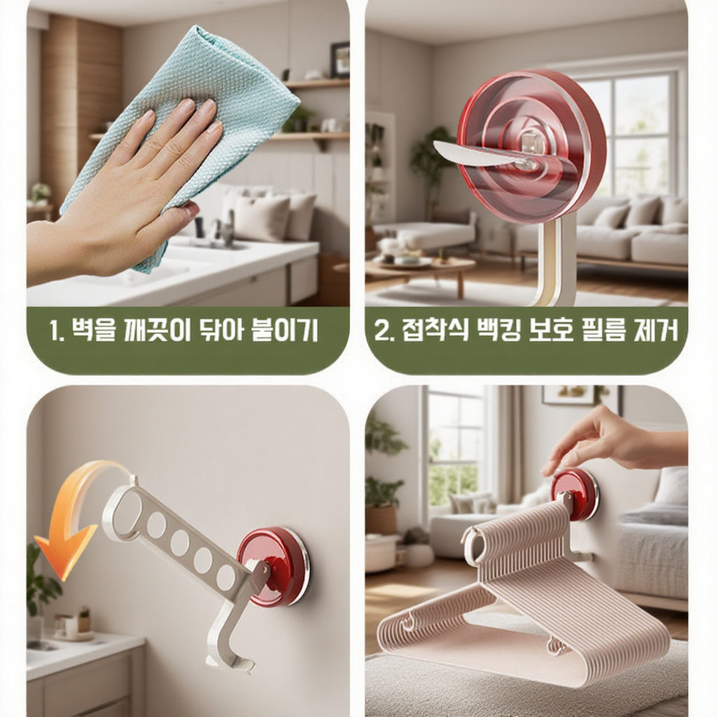 도파민 휴대용 여행용 5구 옷걸이