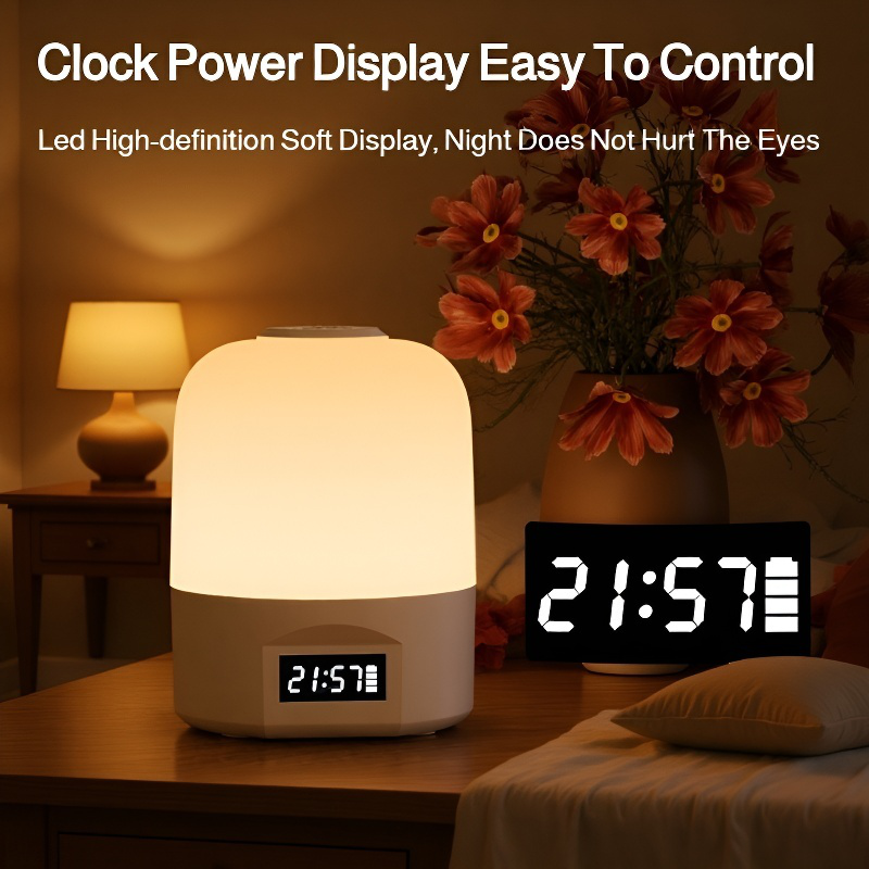New remote-controlled LED night light, eye-protecting, stepless dimming, rechargeable bedside lamp, 
