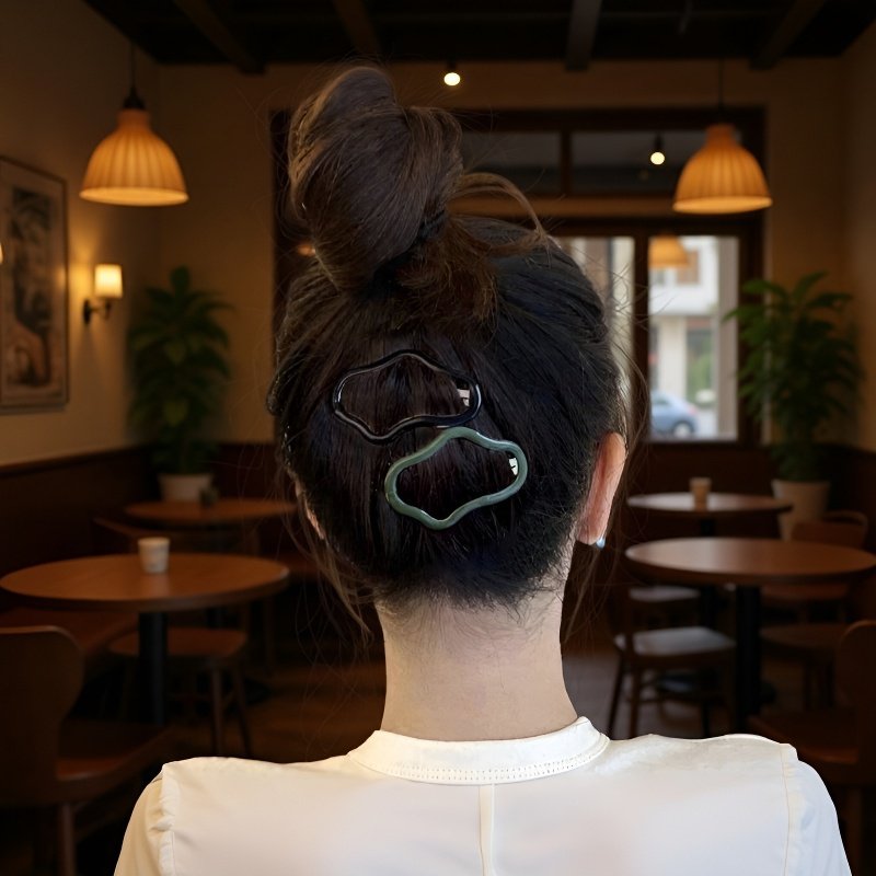 5개의 헤어 클립, 구름 모양의 얇은 앞머리 클립, 머리 장식