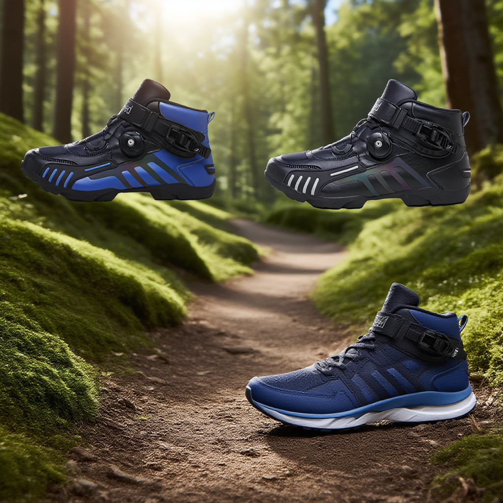  冬季バイク用レーシングショートブーツ オフロードモーターサイクルシューズ