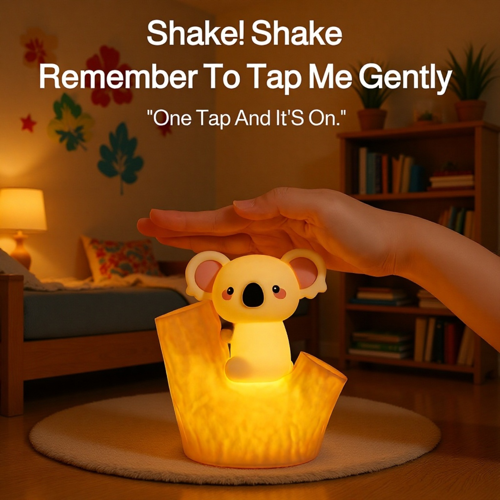 Adjustable brightness feature on Cartoon Koala lamp