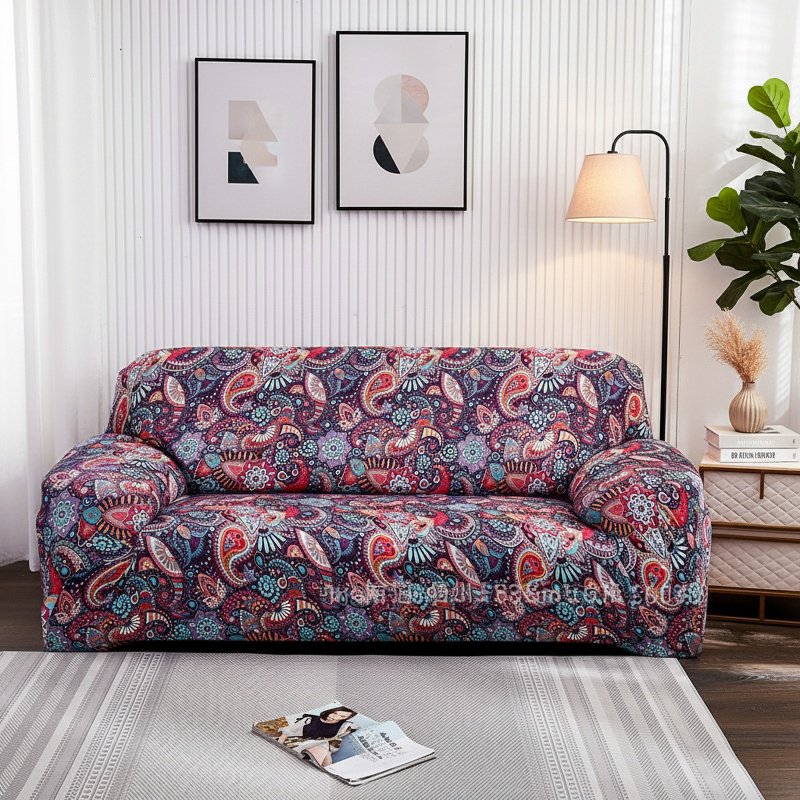 Bohemian Style Stretch Full Cover Sofa Slipcover, Perfect Fit Full Coverage Fabric