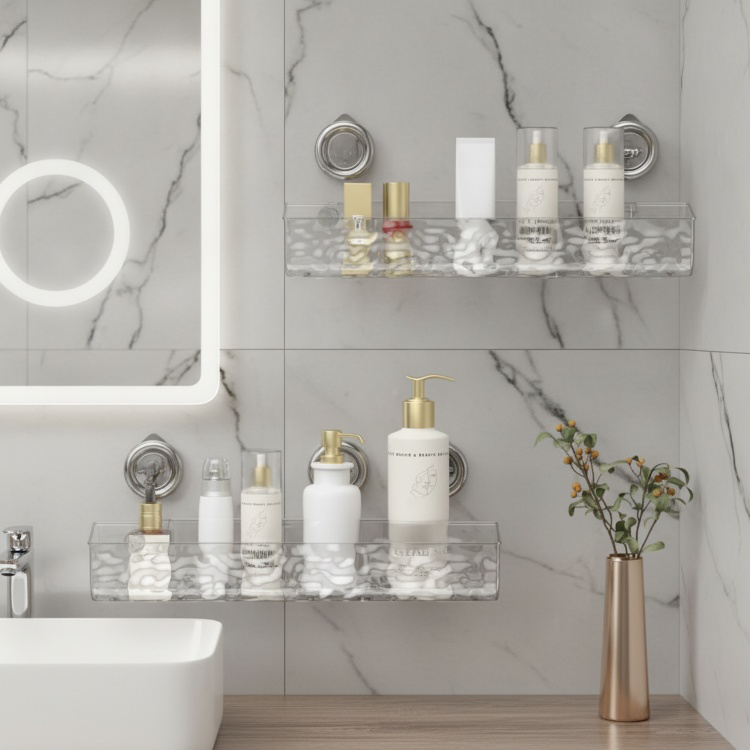 Ripple Suction Cup Shelf