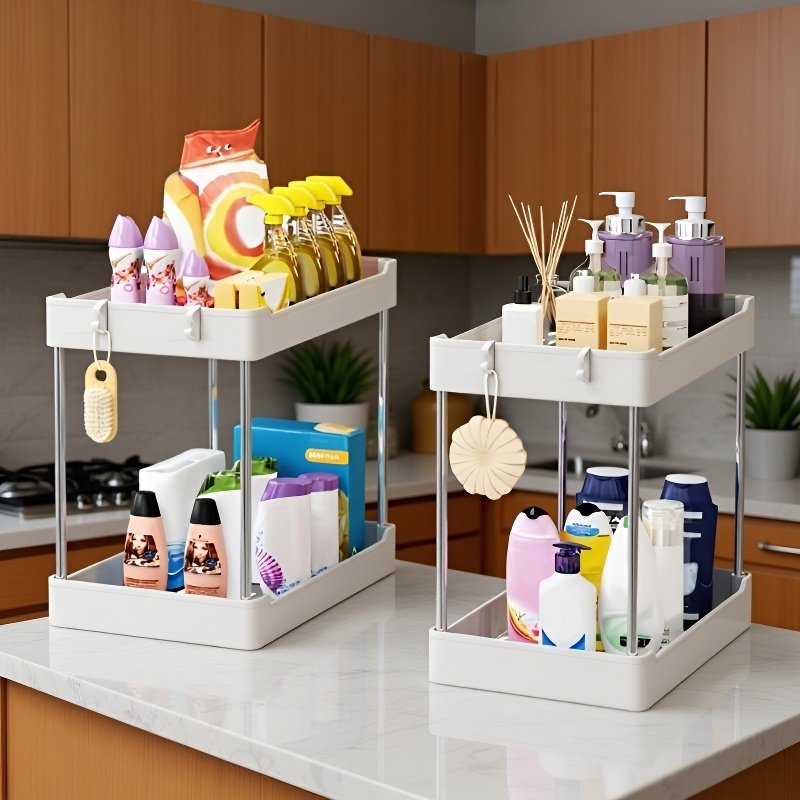 싱크 아래 2단 욕실 주최자