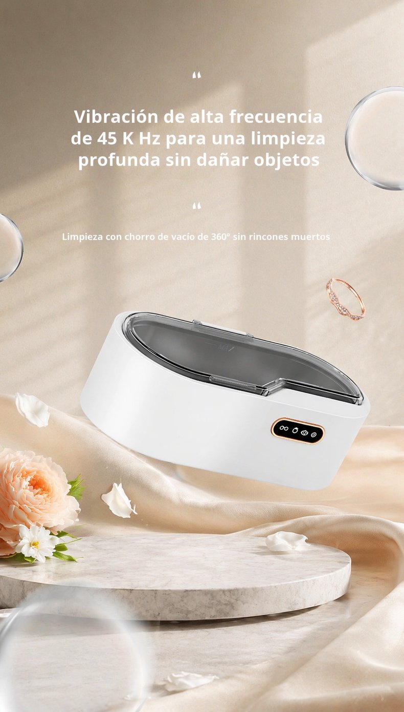 Tecnología ultrasónica eliminando bacterias en lentes de contacto