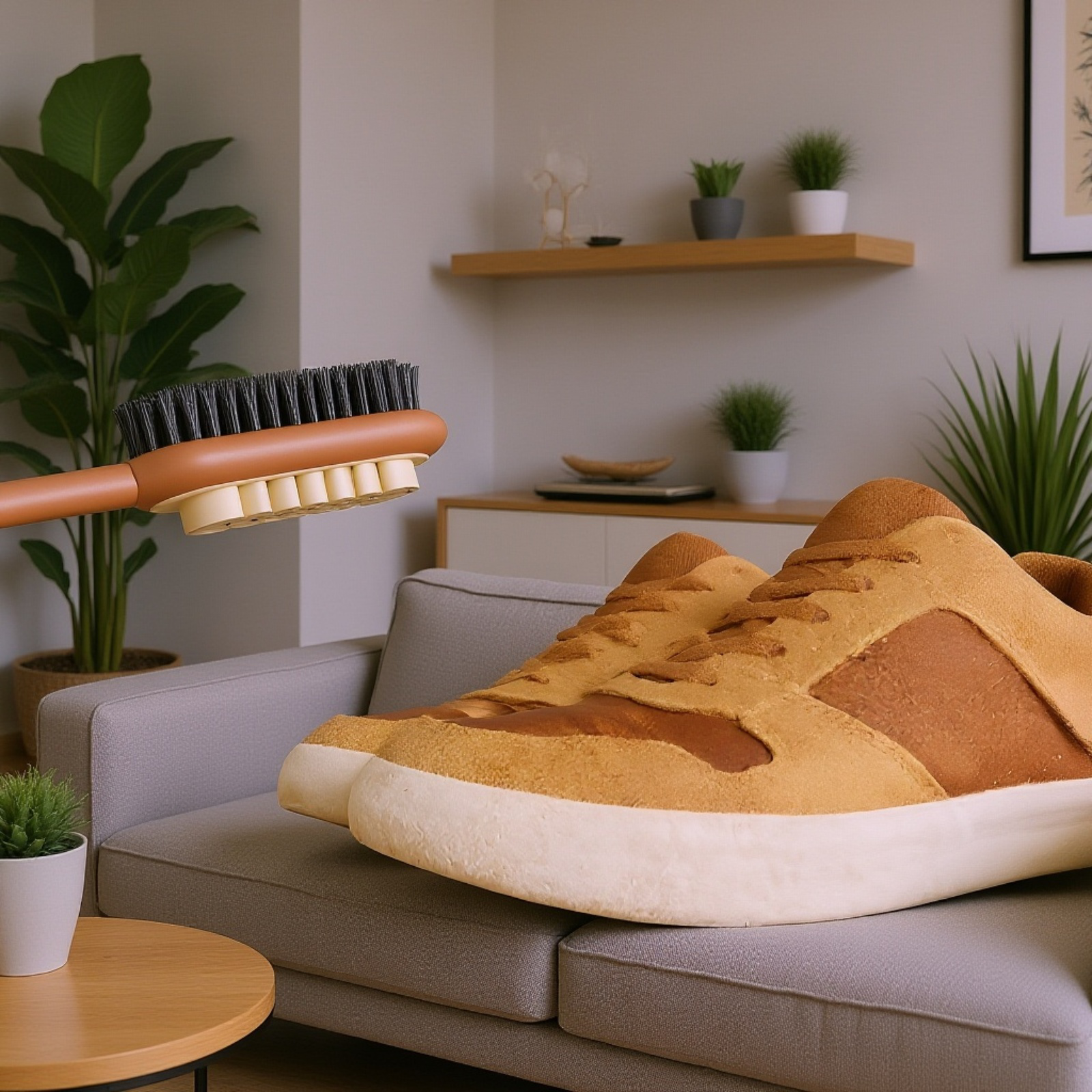 車用ゴム製靴ブラシの使用イメージ