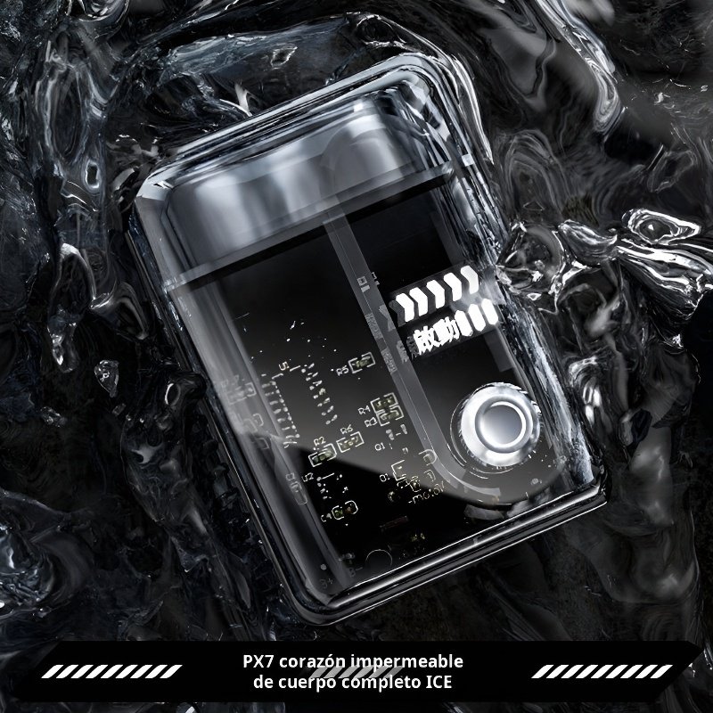 Afeitadora eléctrica de ladrillos de hielo para hombre, Mini afeitadora portátil transparente, súper