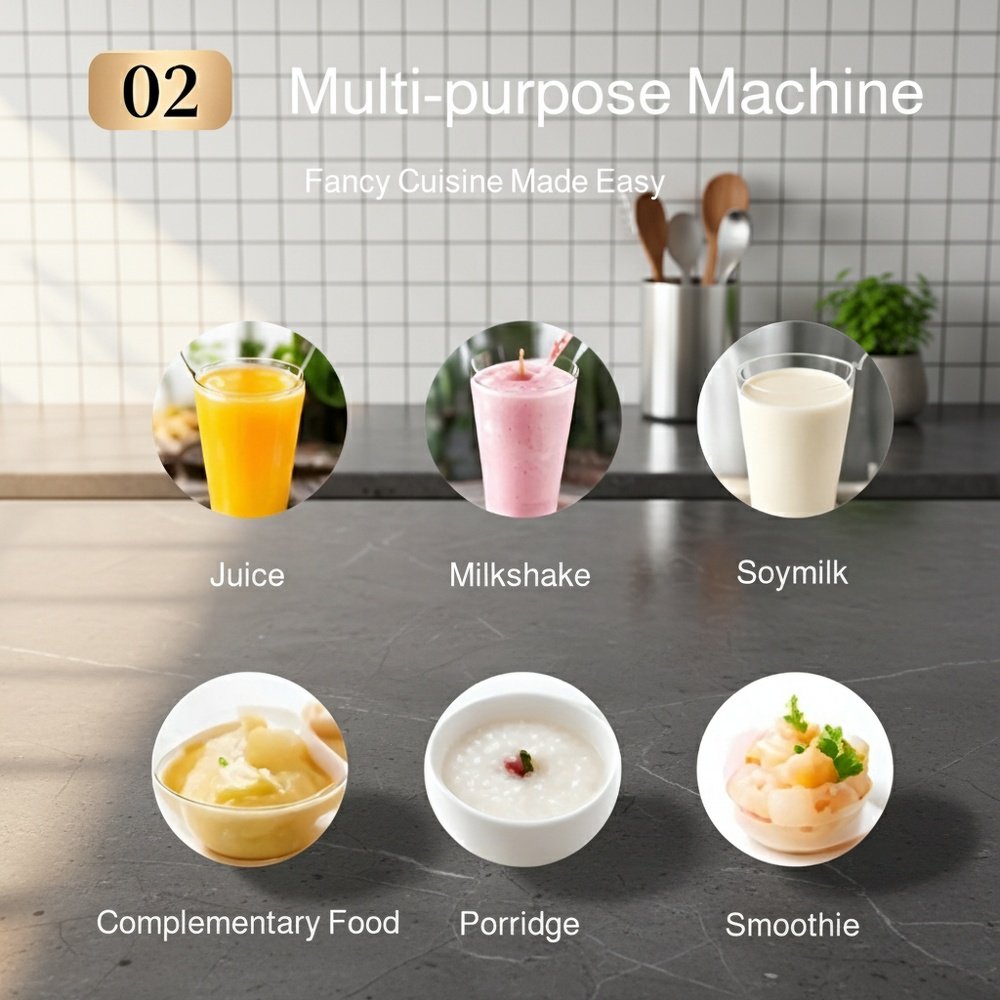 Electric juicer, small, multi-functional, portable juicer, high-speed blender