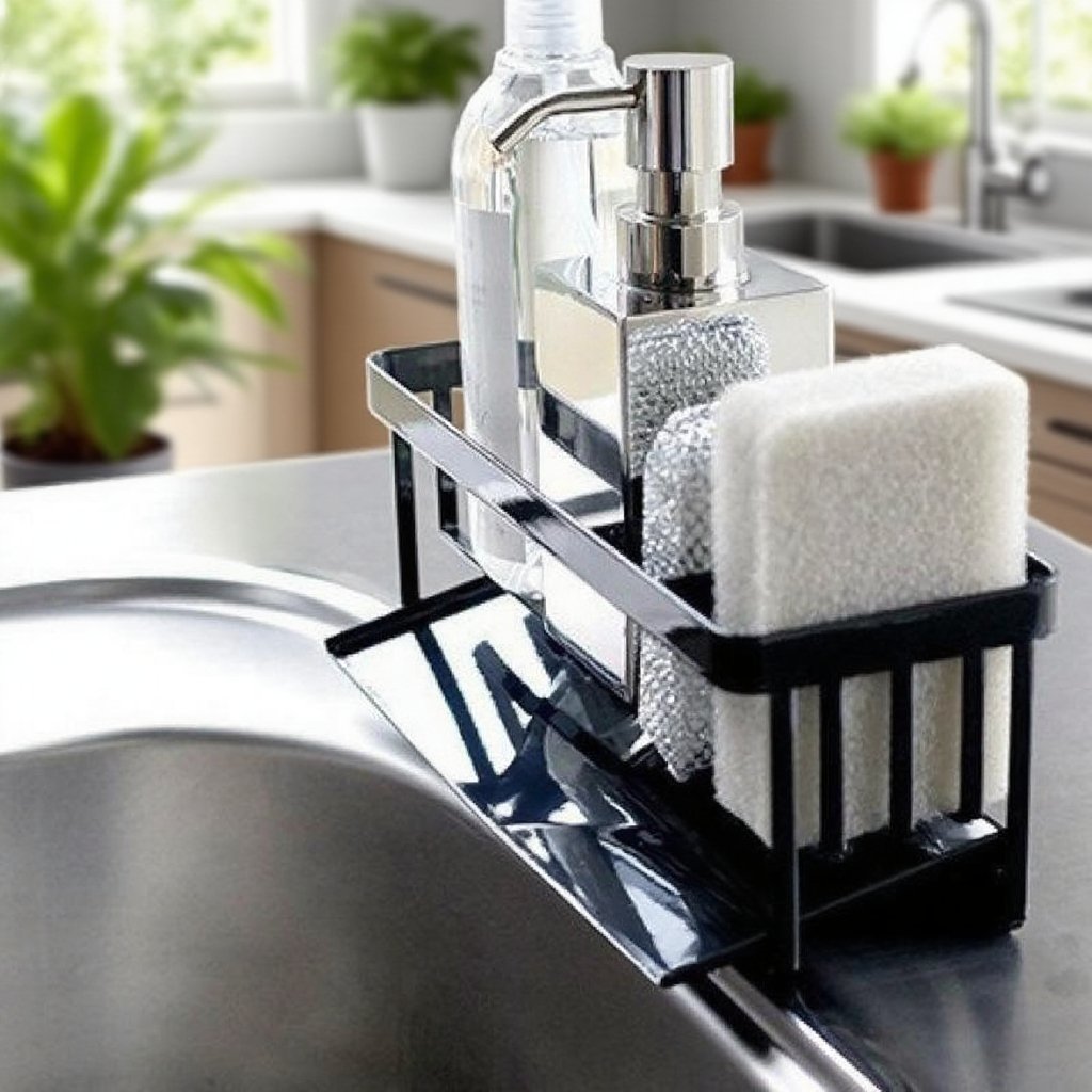 廚房檯面毛巾抹布瀝水收納架