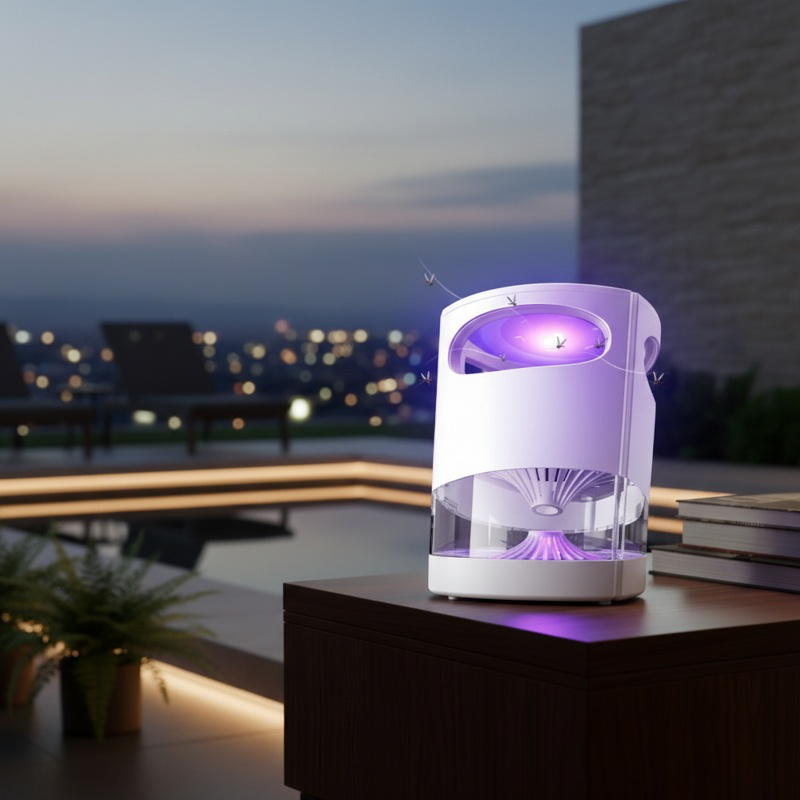 Lampe anti-moustiques domestique à aspiration, photocatalyseur