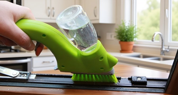 水滴をしっかり拭き取るワイパークリーナーのヘッド部分