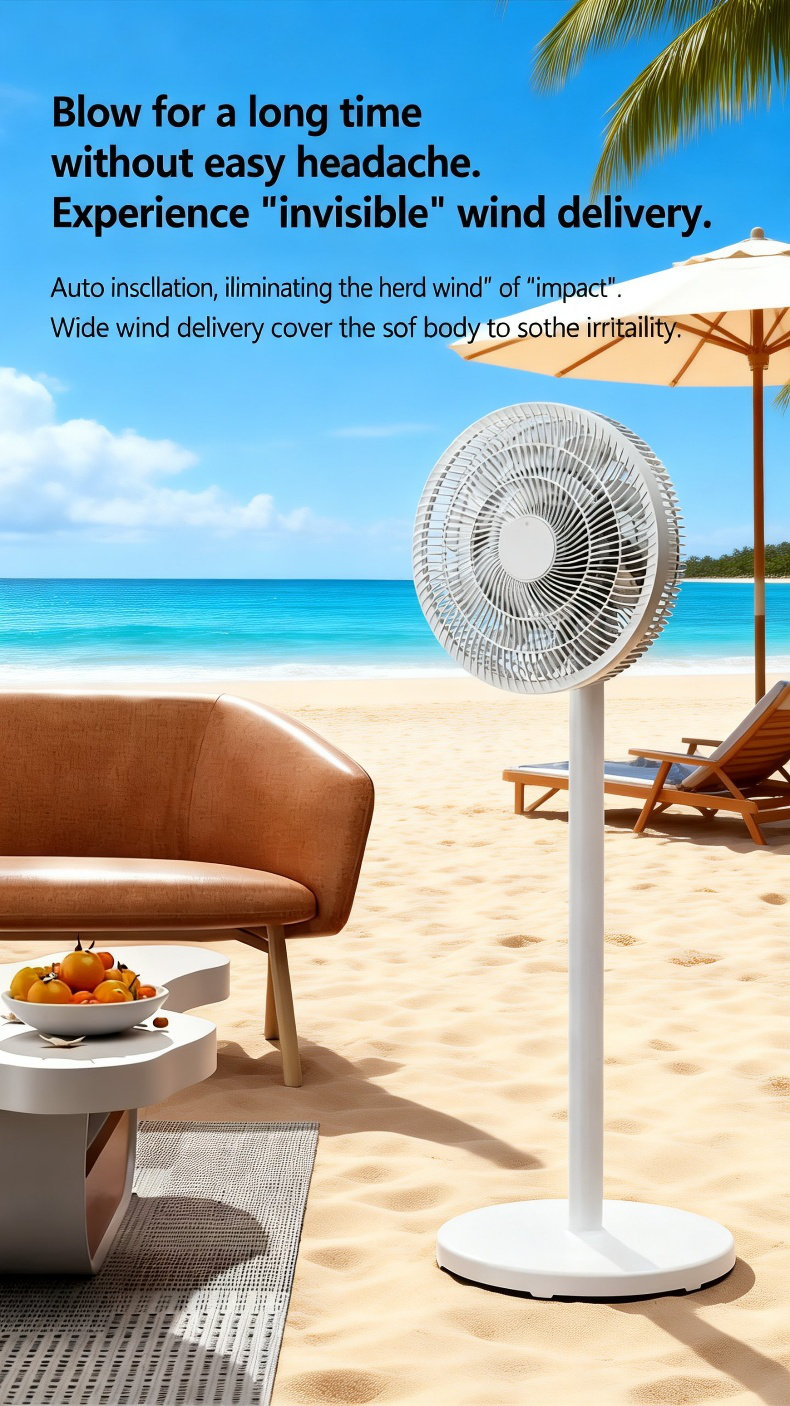 Energy-efficient oscillating floor fan