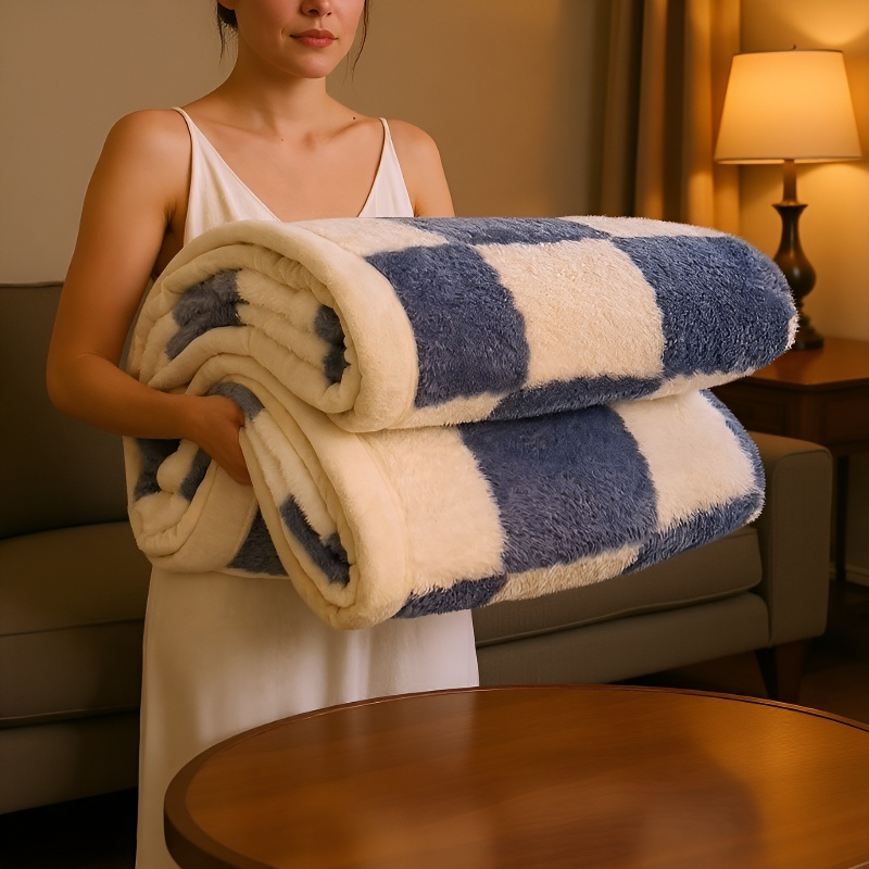 Manta multifuncional de doble cara para el hogar, cómoda y cálida, no destiñe