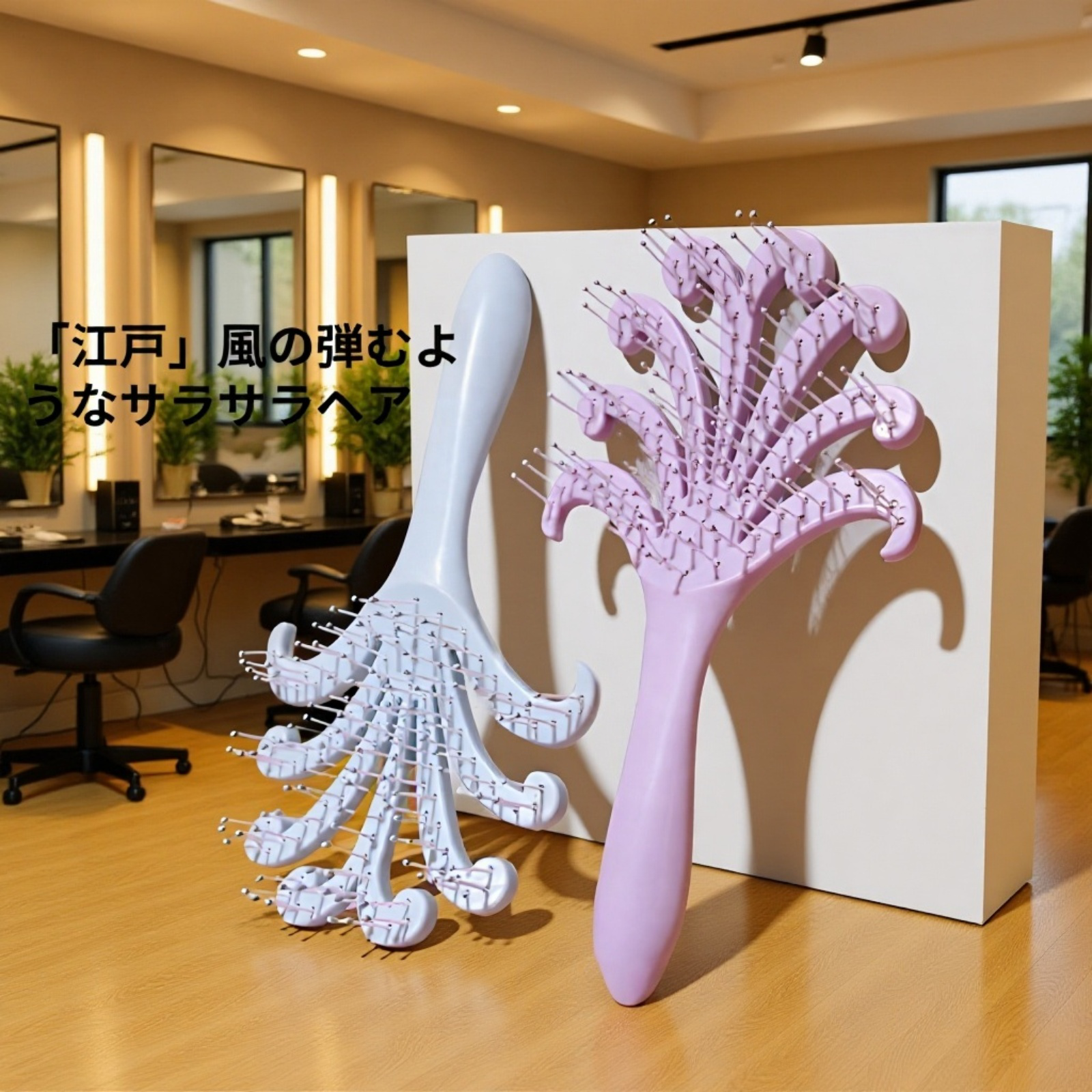 八爪鱼型ヘアブラシ ふんわり仕上げ 損傷なし マッサージブラシ 乾湿両用 携帯便利 女性専用