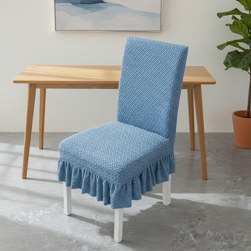 Dining chair with stylish and fitted cover