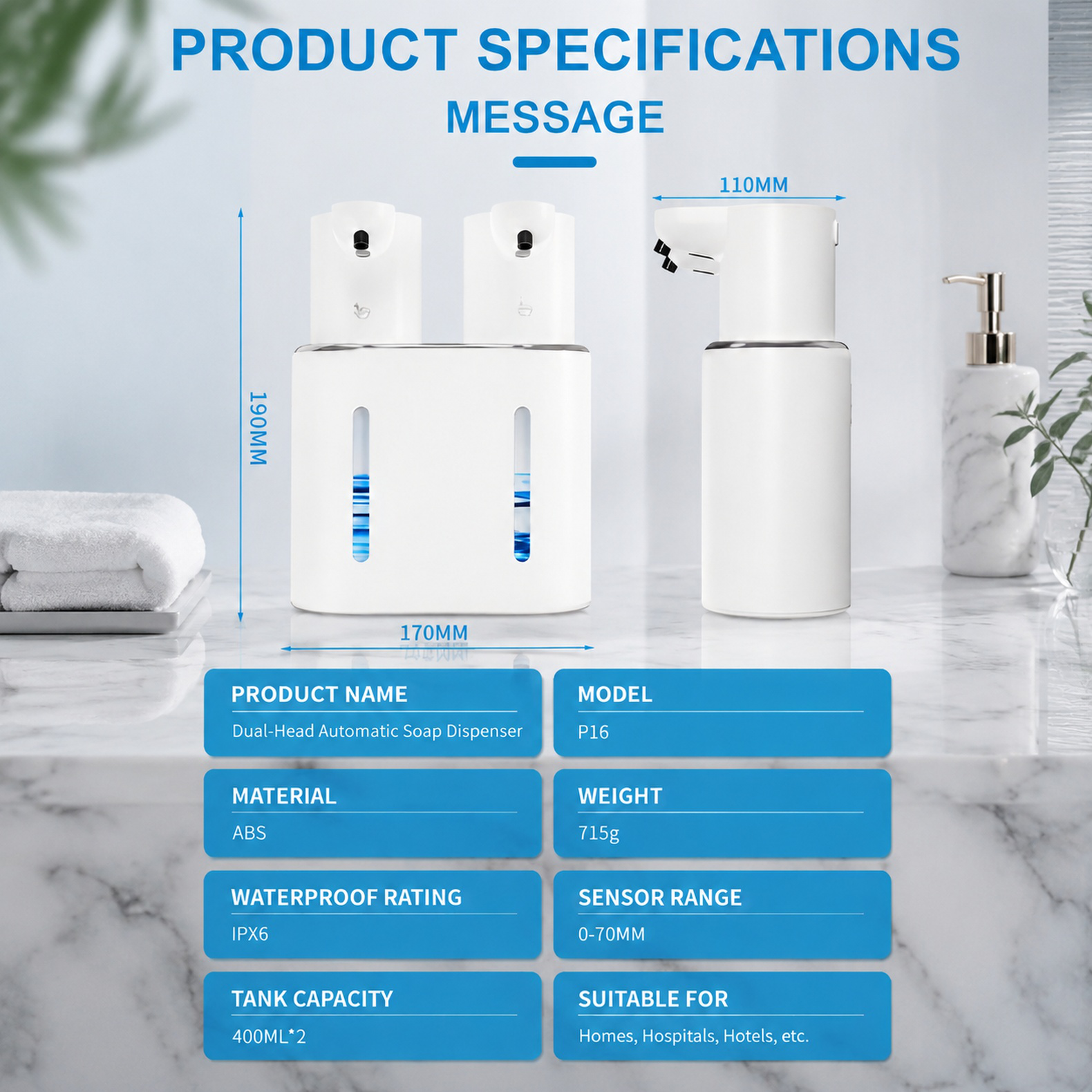 Wall-Mounted Electric Foaming Hand Soap Dispenser