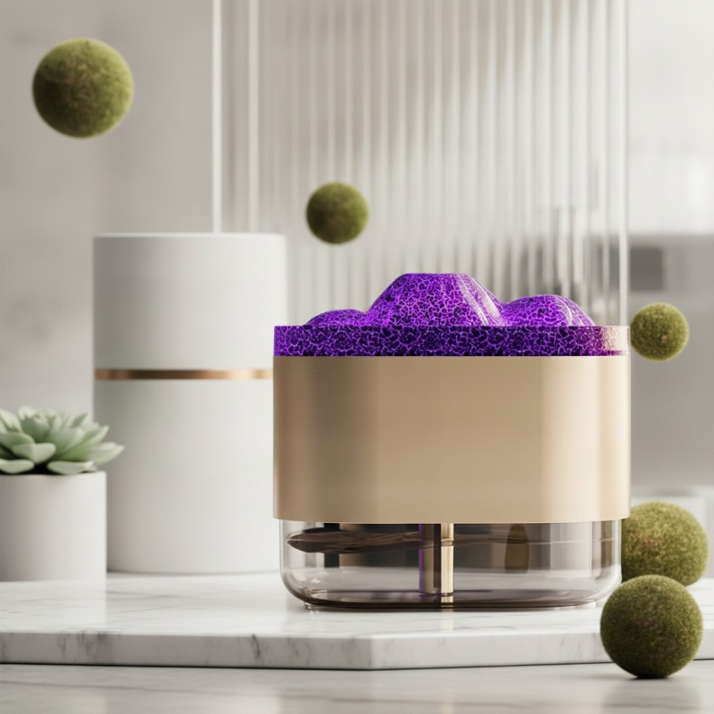 Difusor de aroma de lava volcánica para el hogar con iluminación LED de 7 colores