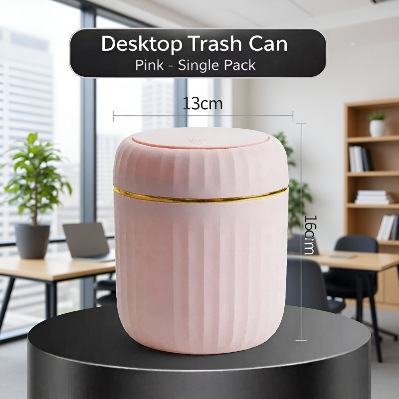 Mini Press Desktop Trash Can