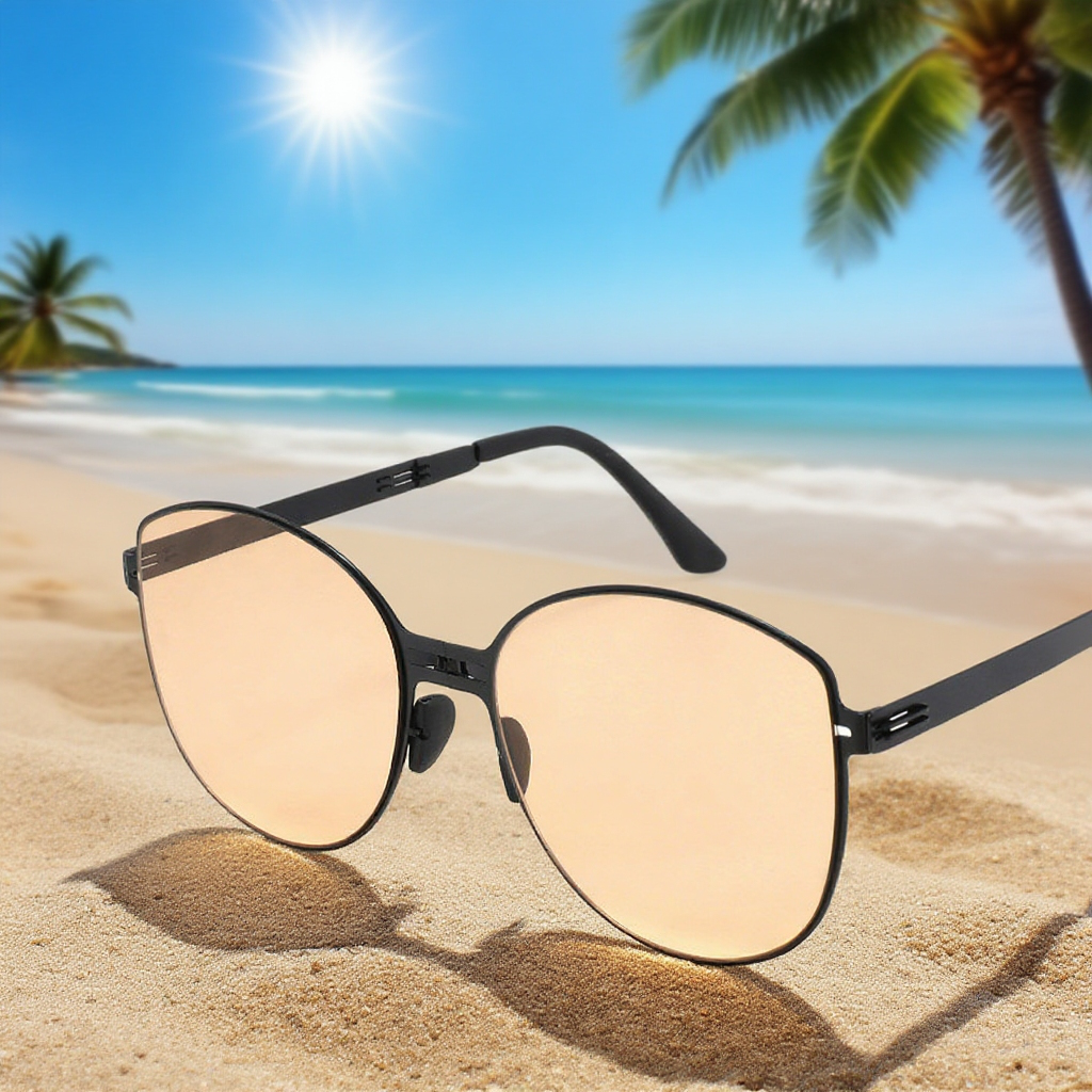 여성 얇은 접이식 그라데이션 선글라스