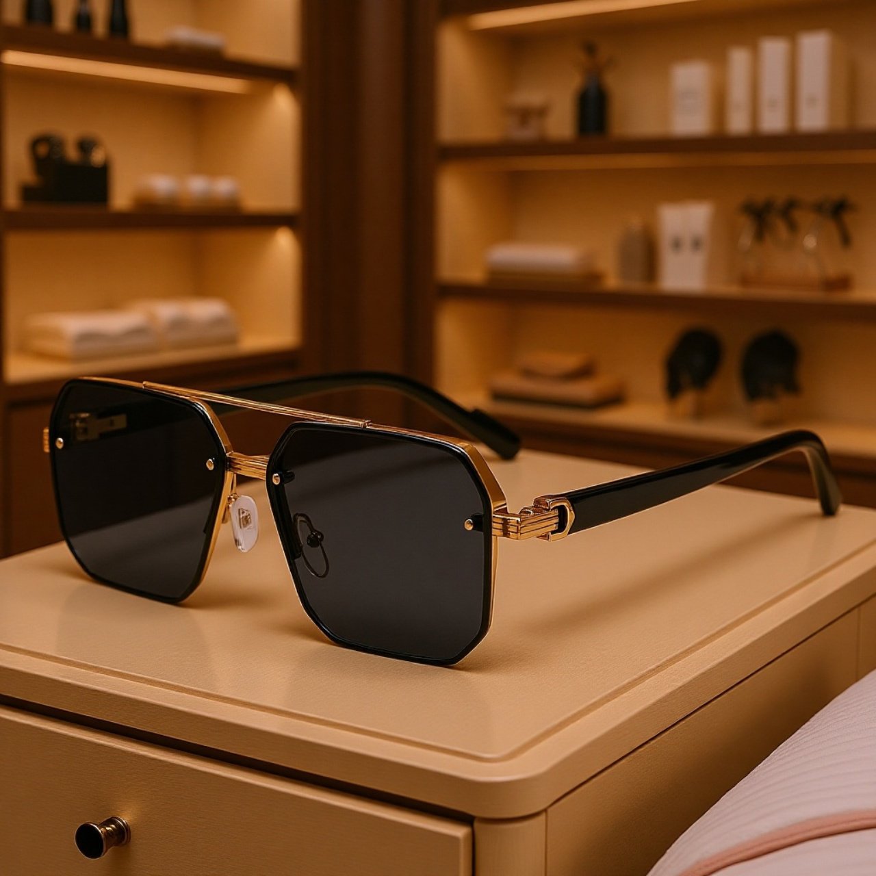 HD Polarized Double Beam Sunglasses front view