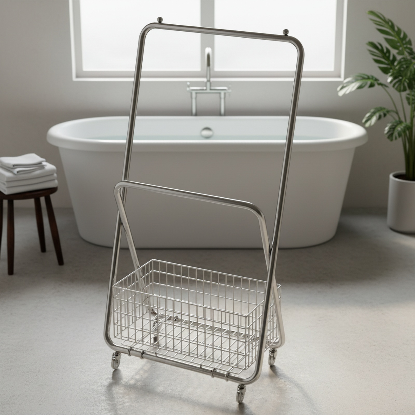 床置き洋服ラック フロアベッドルームコートラック 厚みのある金属製 キャスター付き バルコニー洋服ラック フレーム付き