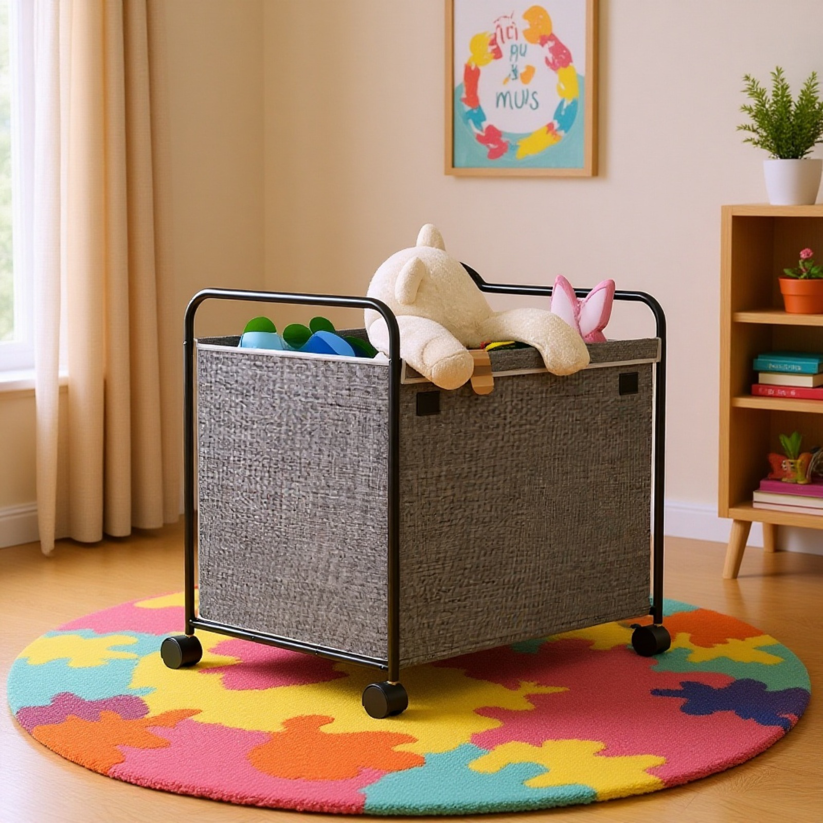 大型収納ボックスのリビングルーム設置例